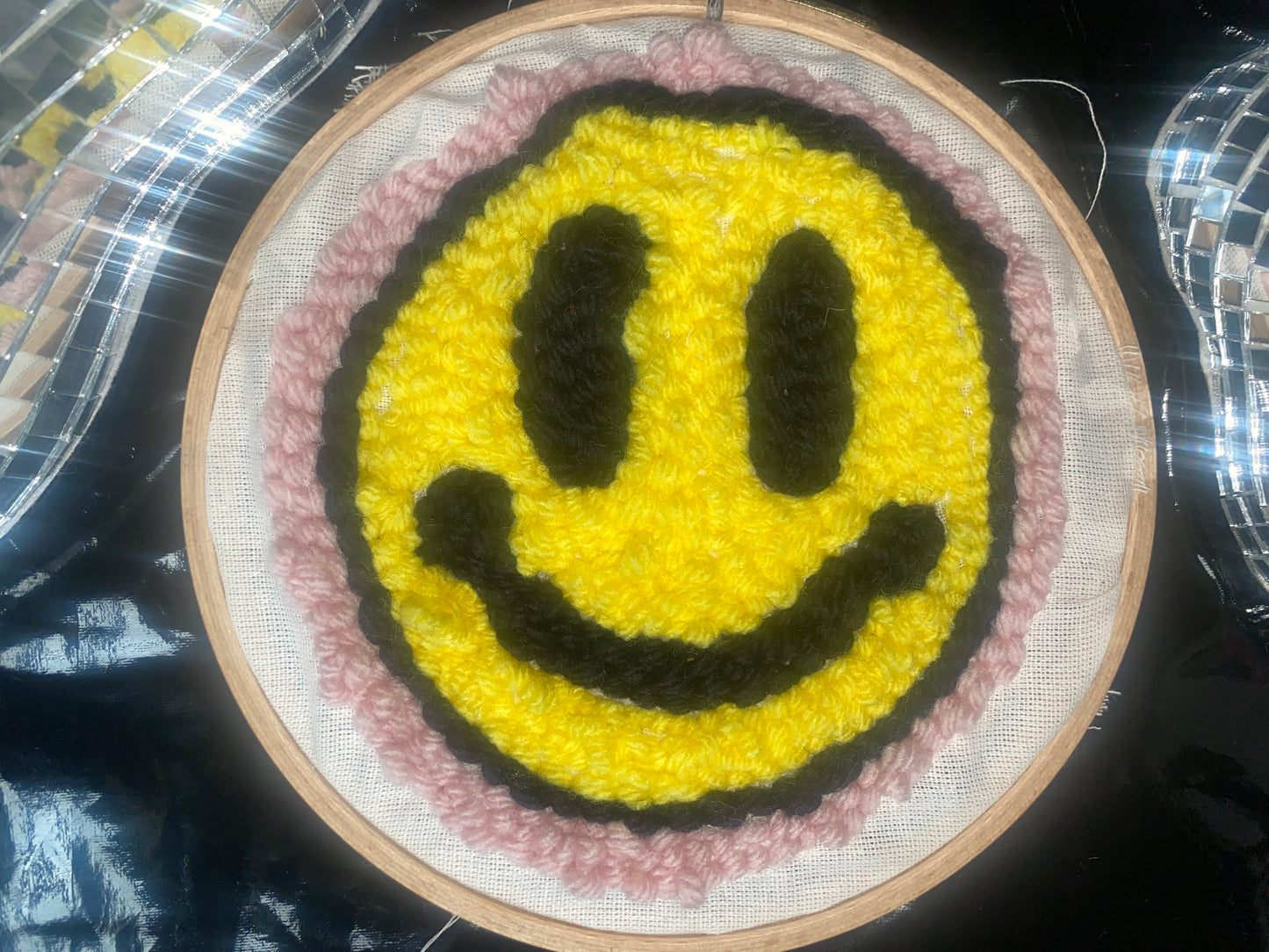 Smiley Face Punch Needle