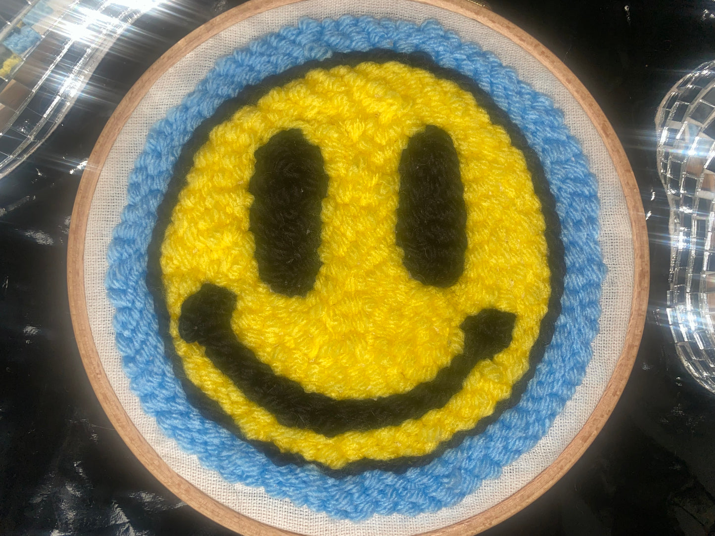 Smiley Face Punch Needle