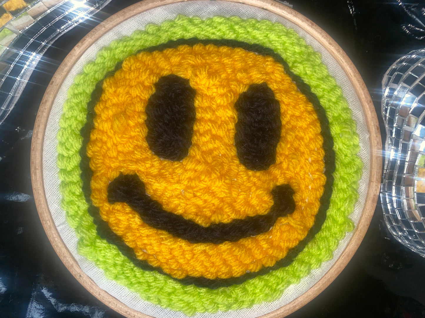 Smiley Face Punch Needle