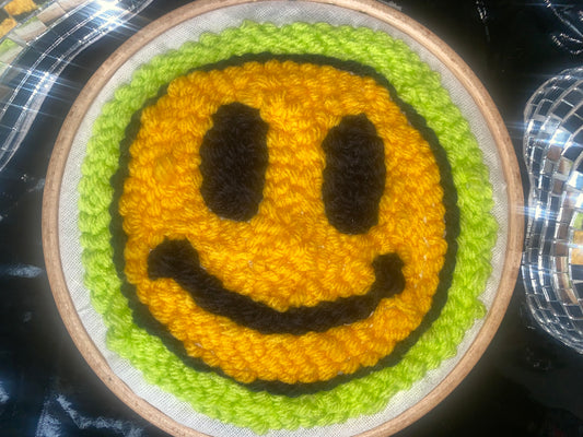 Smiley Face Punch Needle
